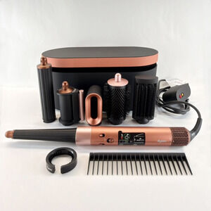 Dyson airwrap i.d. Straight Wavy Hair Amber Silk 6-in-1 Styler Set New Open Box